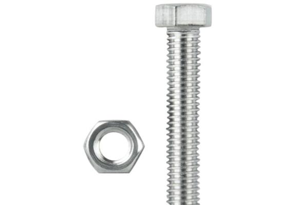 Stainless Steel 304 Hex Bolts Available in Various Sizes with 1/4”-20 and Brushed Finish