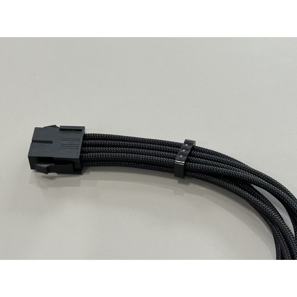 Custom Sleeved 8-Pin Power Cable Harness, wire to wire connector assembly for server GPU PSU power transmission, black braided cable, high-current electrical connector, OEM customization solution