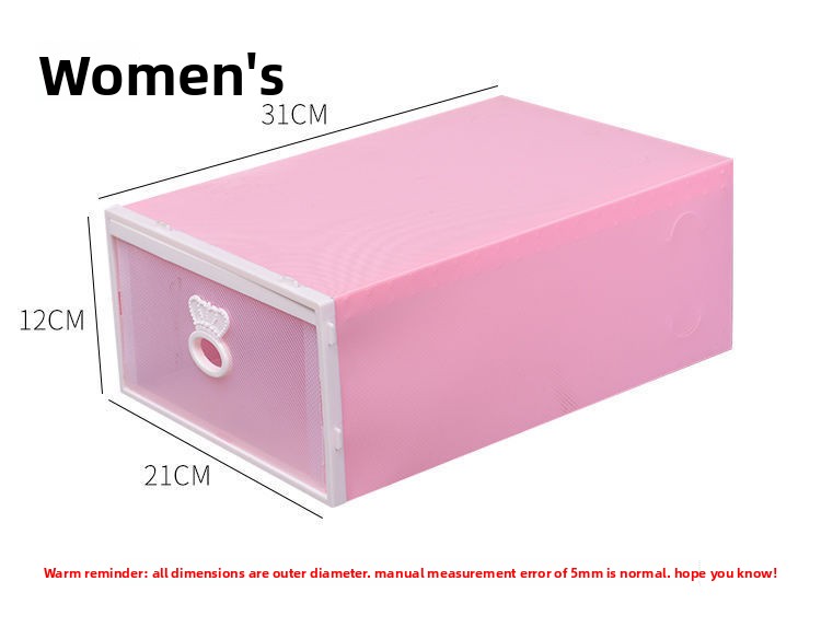 Dustproof Drop Front Plastic Shoe Boxes Transparent Pull Out Organizer Durable Storage Space Saver for Dorms