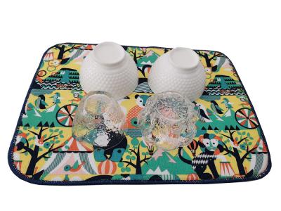 Multiusage Polyester Dish Drying Mat Rack Pad Microfiber Kitchen Counter Mat