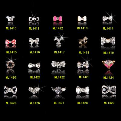 Hot NEW Wholesale Alloy Jewelry 3D Nail Art Jewelry Nail rhinestones Sticker Supplier Number ML1410-1429