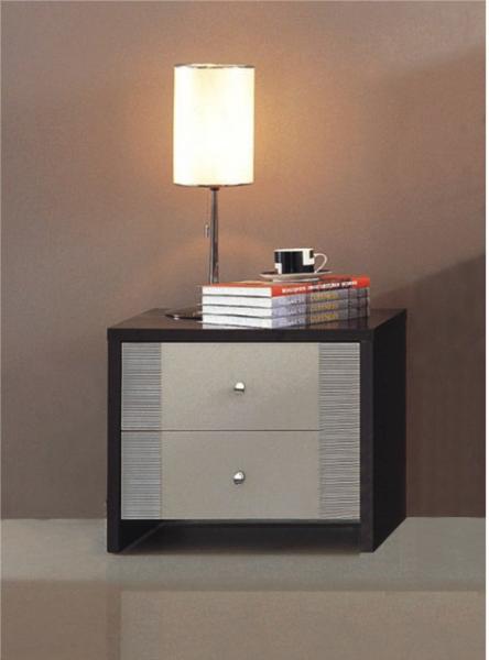Dark Walnut Simple Home Furniture Particle Board With Paper Material Night Stand