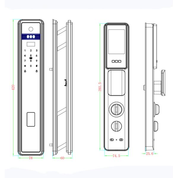 ELA E-760 High-end Smart Fingerprint Door Lock Can Real-time Cat Eye Monitoring Facial Recognition Finger Vein Smart Doo