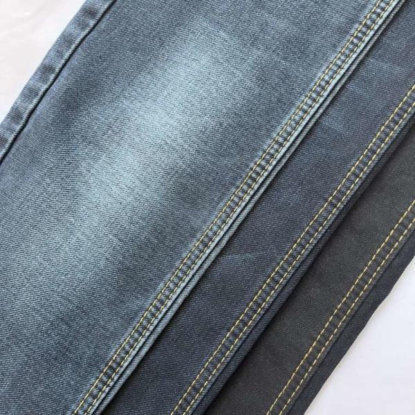 Fake Knitted Denim Fabric Heavy Weight 14 Oz Dark Color