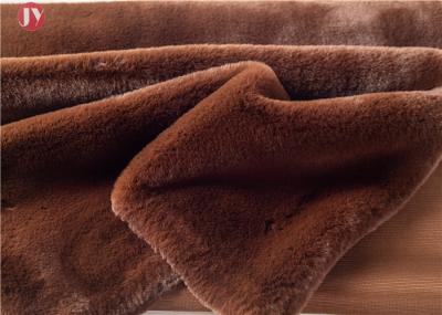 Jacquard Plush Faux Fur Fabric Faux Rabbit Fur For Garment Mixed Color