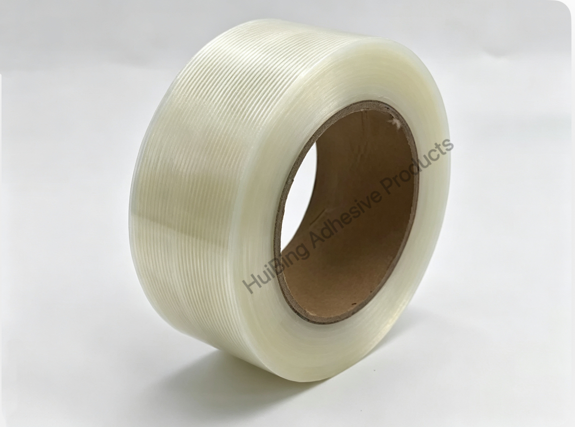140μm Thickness Heat-resistant Hot Melt Adhesive Fiber Tape with High Tensile Strength for Packaging and Pipe Bundling