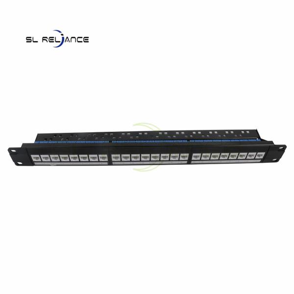 Gato 7 do painel de remendo do ftp de STP 24 cremalheiras protegidas carregadas completas portuárias do remendo de 19 polegadas