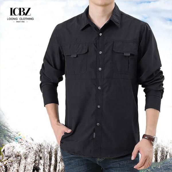 Logotipo personalizado Quente Suave Clássico Cheque Marinha 100% de algodão Camisa masculina para uso confortável
