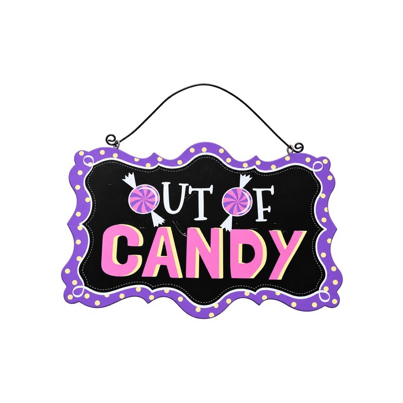 Custom Out of Candy Halloween Sign with OEM/ODM Customization and Mature Craftsmanship for Seasonal Retail