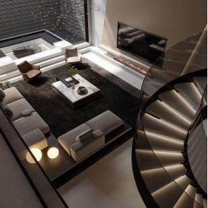 Современный стиль индивидуальный дизайн гостиной телевизора с шкафом для хранения