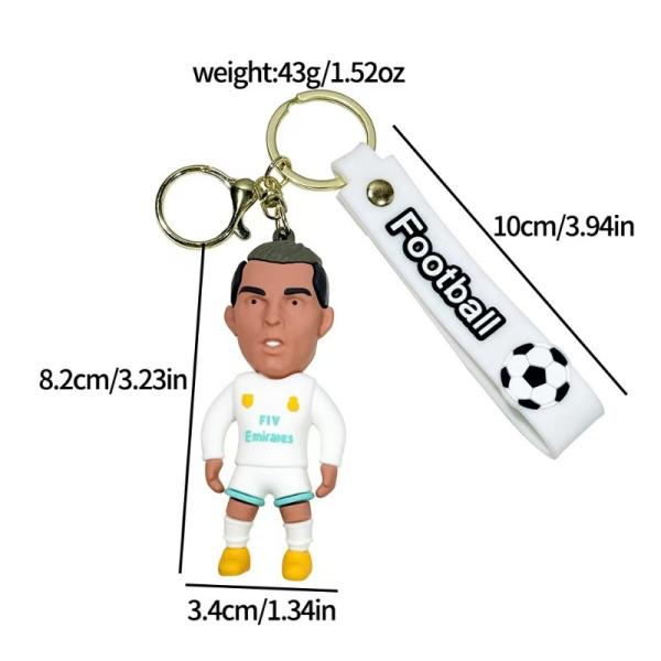 Custom-Made PVC Soft Rubber Keychains Three-Dimensional Baseball Basketball Football Pendants Spherical Keychains Pendants