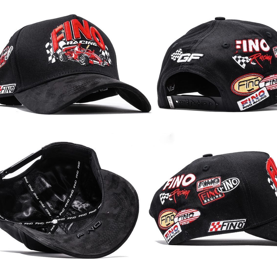 Distressed Suede 5 Panel Baseball Cap Satin Lining 3D Embroidery Gorras Hat