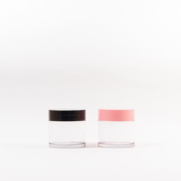 Recycled Single Wall 30g PCR PET Plastic Jars With Lid