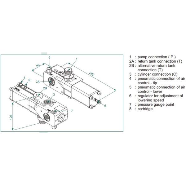 Red Hyva Dump Truck Valve 14767322 Mounted In Line On Oil Tank Single Pressure