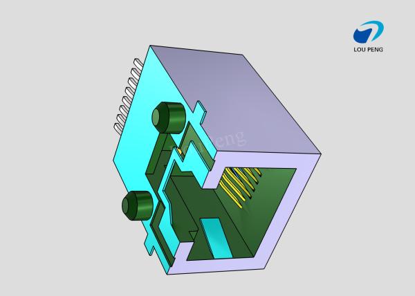 RJ45 jack Cat.5 SMT angled
