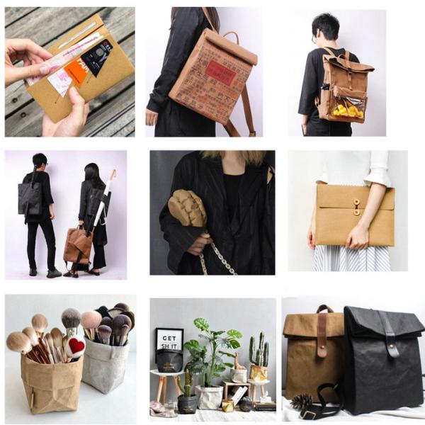 Ткань сопротивления носки красная/серая Washable Kraft бумажная для косметической сумки Ткань сопротивления носки красная/серая Вашабле Крафт бумаги для косметической сумки