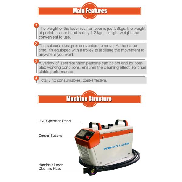 Портативный свет машины лазера 100W 200W мини очищая и легкий для того чтобы работать
