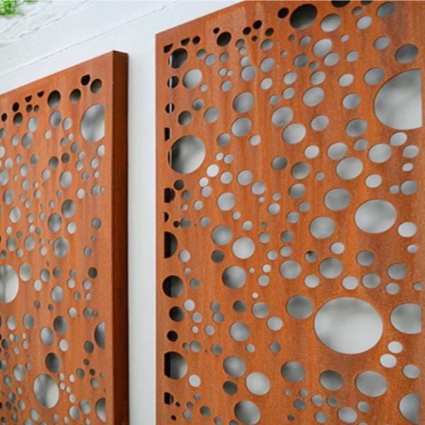 Villa Corten Steel Privacy Panels Garden Corten Panel Fence