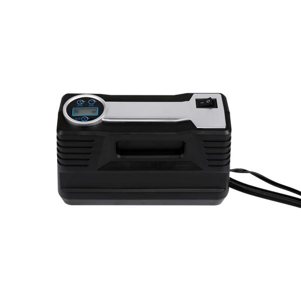 12V Portable Car Air Pump Tire Inflator with 55CM Air Hose and 2 Nozzle Adapters