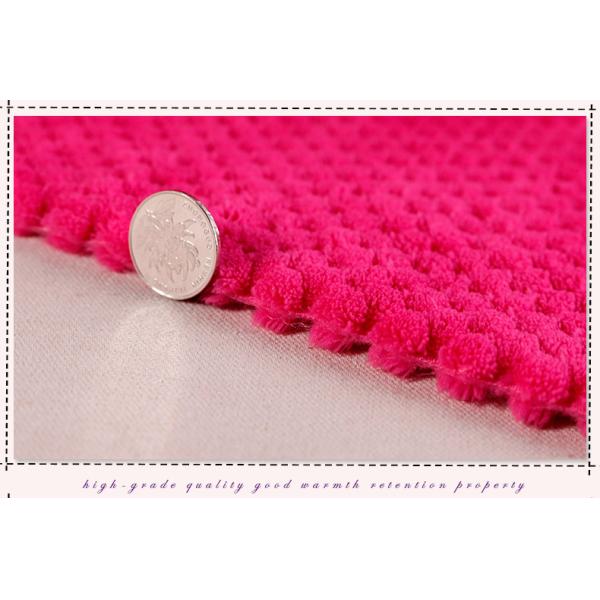 Double sides pineapple checks coral fleece fabric for blanket fabric and apparel