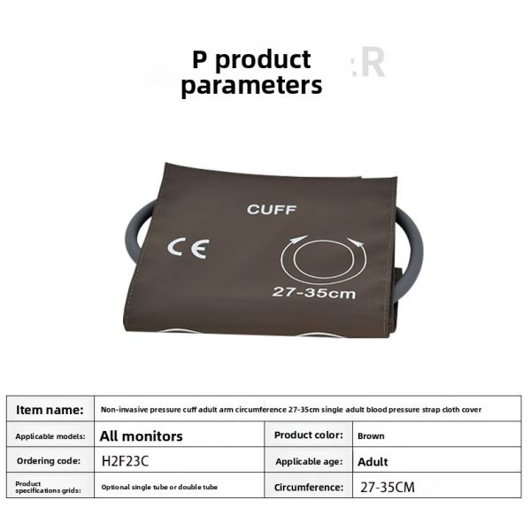 Med Accessories CE Certified Ozone Reusable Medical Supplies Wholesale Extra Large Blood Pressure Monitor Cuff Custom