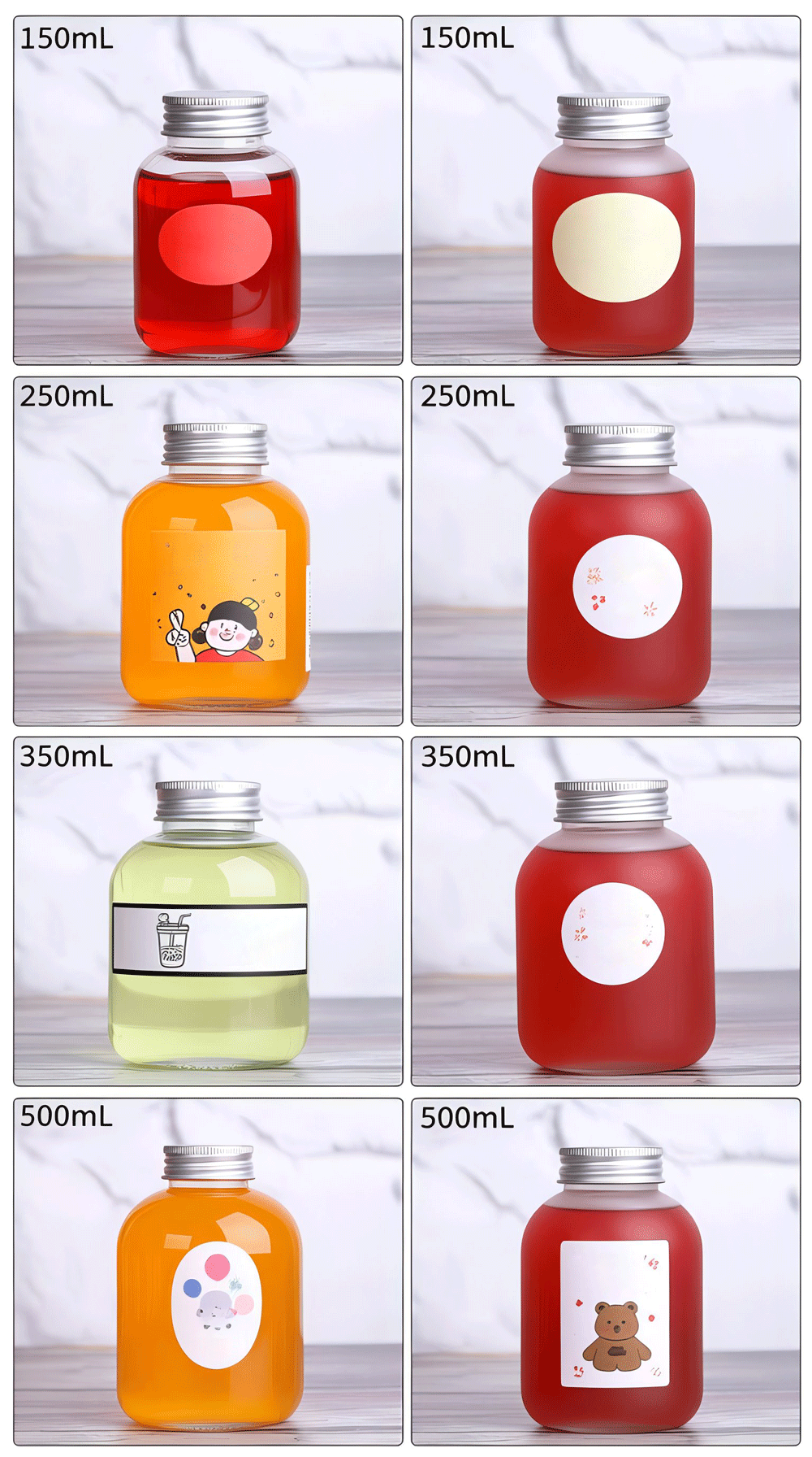 Round Chubby Glass Milk Bottle with Leakproof Sealing Solution Borosilicate Glass for Custom Labeling