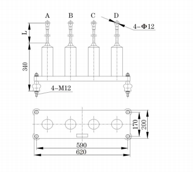 Тип Arrester 6kV комбинации пульсации металлической окиси для компенсации шунта