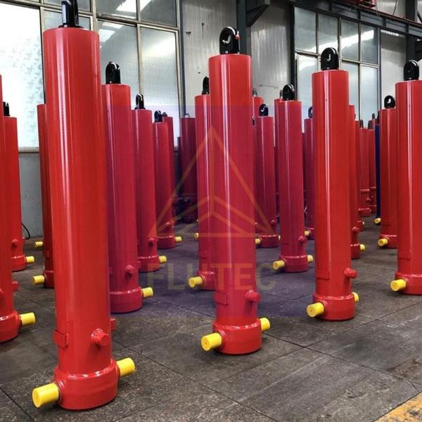 Double Acting Telescopic Dump Truck Cylinders Carbon Steel Material