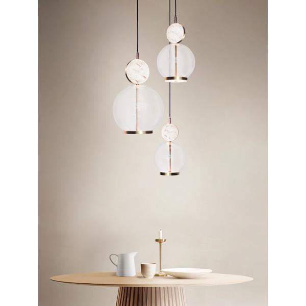 New Marble Led Pendant Chandelier Light Glass Ceiling Kitchen Lights