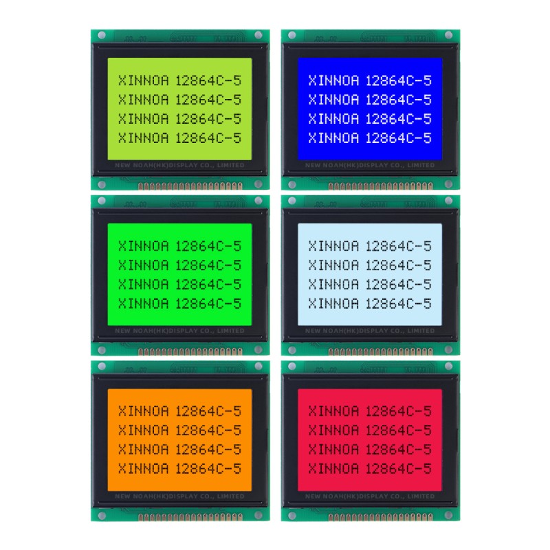Yellow Green Film 12864C-5 Supports 5V And 3.3V Optional 128X64 Dots LCD Module Display With Backlight SBN0064