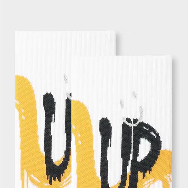 Anti Bacterial Ribbed Cotton Crew Socks Fashion Jacquard Youth Sports Socks