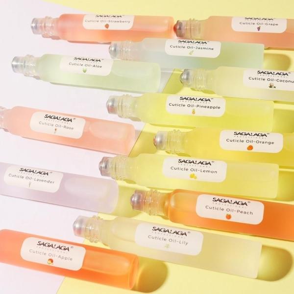 Container personnalisé Ananas personnalisé Revitalisant pour ongles à marque privée stylo à rouleaux huile de cuticule organique naturelle