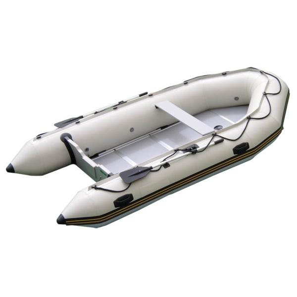 Wider Bow Inflatable Fishing Pontoon Boats , Small Pontoon Boats 380 Cm OEM Accepted