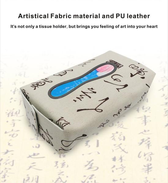tissue holder PU leather tissue holder for car tissue holder for home storage bag with rain coat trash bag  tissue paper