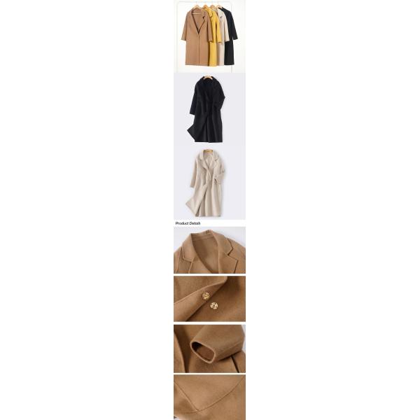 Winter Wool Coat Trench Coat Anti UV OEM Custom Size For Ladies Women