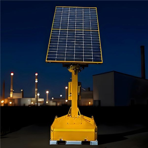 Corrosion Resistant Solar Mobile Light Tower 90° Manual Lifting Flexible Installation Outdoor Light Tower