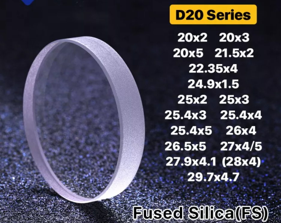 Объектив AR лазера D26 Thk 4 защитный покрывая объектив лазера 20mm