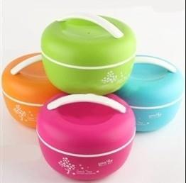 apple shape double-layer kids lunch box,double microwave food container