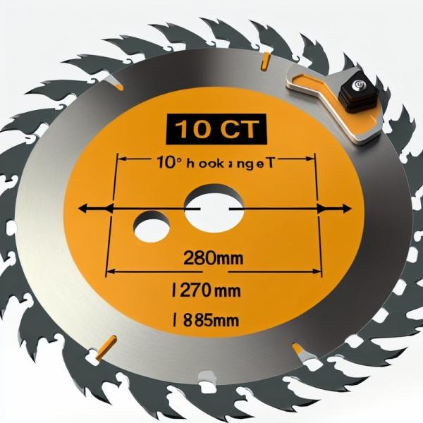 10 Degree Hook Angle TCT Circular Saw Blade 280mm-1825mm