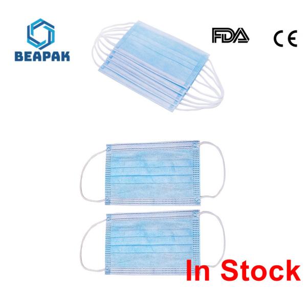 Soft Lining and Earloops 3 Ply Face Mask Breathable Non-woven