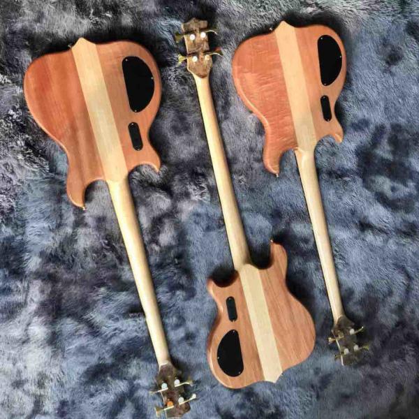 Custom Alembics Grand Style Burst Maple Top 4 Strings Neck Through Body Electric Bass Guitar