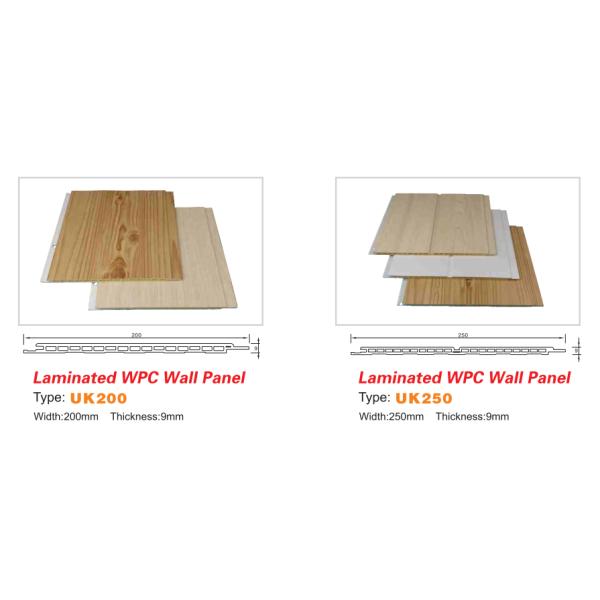 Темный - серая панель PVC Wpc для антисептика оформления 3m стены