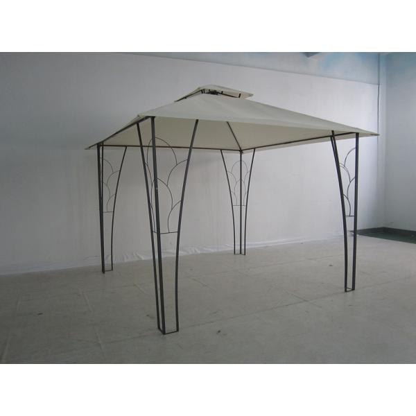 3*3M Double Top Pergola Gazebo Metal Decorated Ideal for Weddings and Events