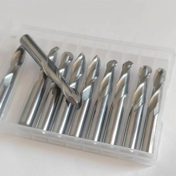 Manufacturing Production Solid Carbide 2 Flutes 3d Wood Carving Bitend Mill  Ball Nose Wood   Cnc High Hardness Machine Tool