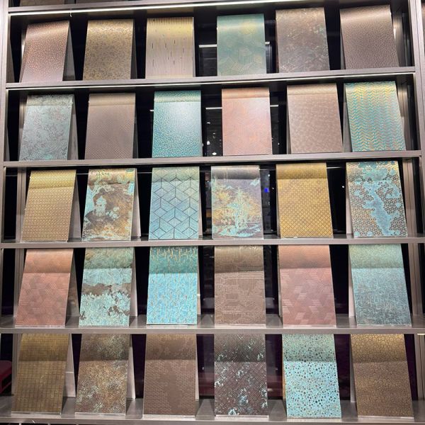 Lámina de acero inoxidable grabada anti-corrosión para fuentes de jardín / fachadas de edificios