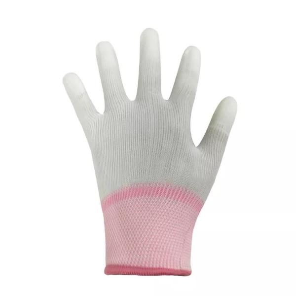 13 Gauge Carbon Fiber Esd Hand Gloves Anti - Static PU Top Fit Coated Finger ESD Gloves