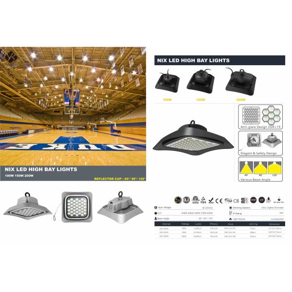 100W 150W 200W UFO High Bay Светильник с низким слепимостью UGR