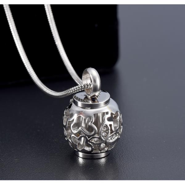 Forever in Our Thoughts Ashes Holder Necklace with Beautiful Hollow Butterfly Pendant
