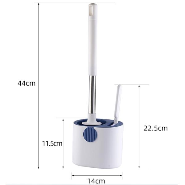 Tpe Cleaning Toilet Bowl Brush Set Extendable Long Handle