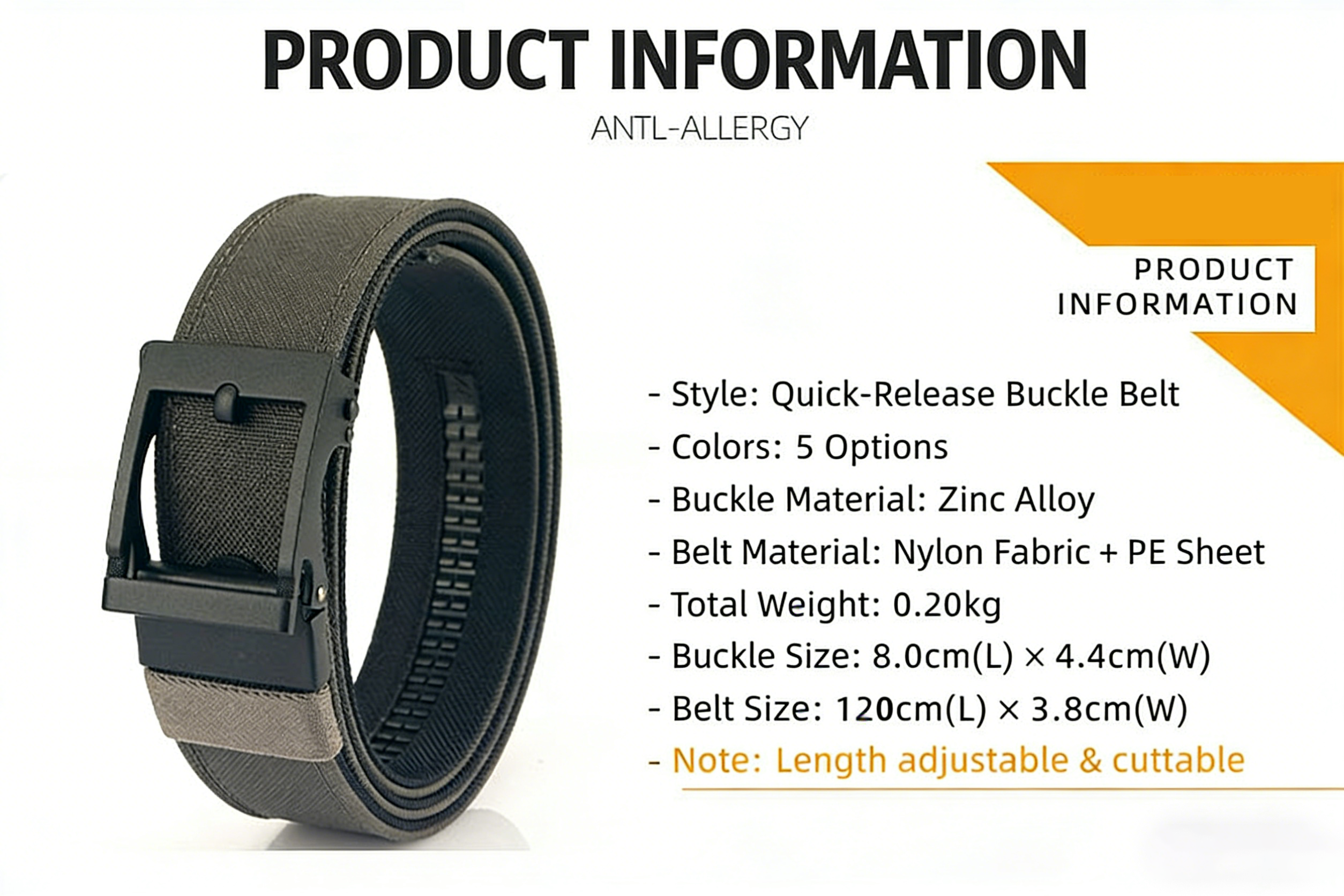 DANSKY Belt Ratchet Golf Canvas Tactical Belt for Men Adjustable Webbing with Ratcheting Buckle